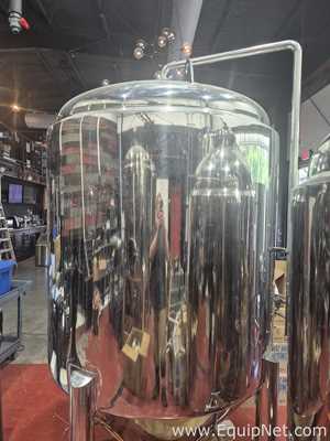 Lot Of Three 15 BBL Capacity Each Stainless Steel Jacketed Cone-bottom Fermentation Tanks