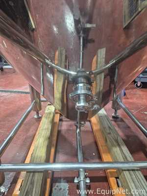 Lot Of Three 15 BBL Capacity Each Stainless Steel Jacketed Cone-bottom Fermentation Tanks