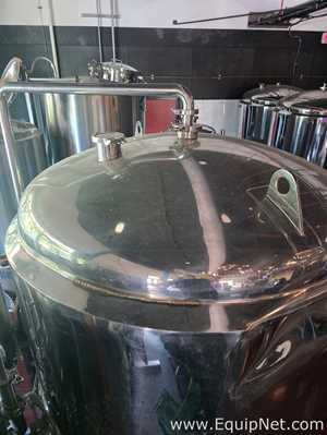 Lot Of Three 15 BBL Capacity Each Stainless Steel Jacketed Cone-bottom Fermentation Tanks