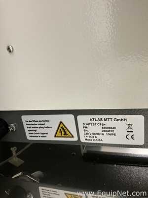 Atlas Suntest CPS Plus Weathering Test Chamber With Klima Suncool CPS II Cooling System