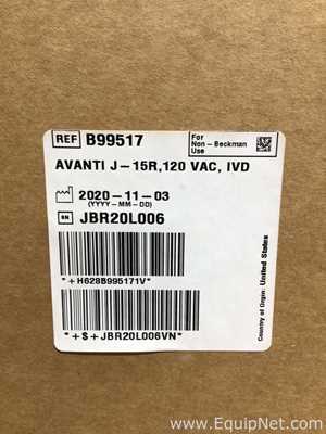 Centrífuga para Laboratórios Beckman Coulter Avanti J-15R. Sem Uso