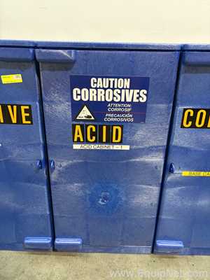 Lot of 5 Uline Poly Corrosive Safety Cabinet