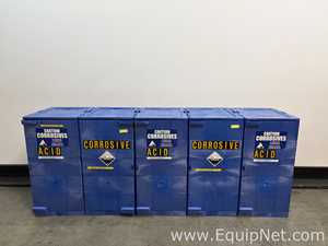 Lot of 5 Uline Poly Corrosive Safety Cabinet