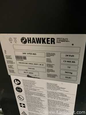 Hawker GmbH 24V3PZS465 Fork Lift Battery