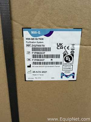 Unused Millipore Milli-Q IQ 7000 Laboratory Water Purification System With Accessories