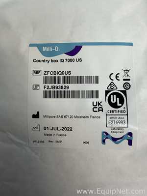 Unused Millipore Milli-Q IQ 7000 Laboratory Water Purification System With Accessories