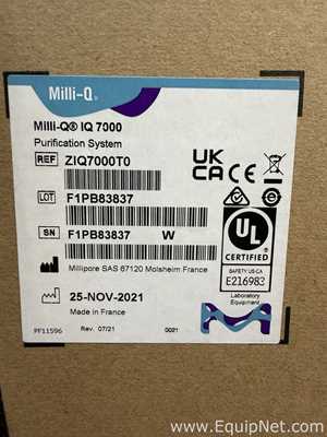 Sistema de Purificación y Destilación de Agua Millipore Milli-Q IQ 7000. Sin usar