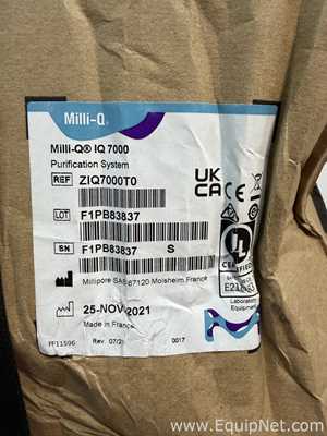 Unused Millipore Milli-Q IQ 7000 Laboratory Water Purification System With Accessories