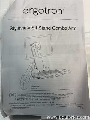 Work Bench With Egrotron Styleview Sit Stand Combo Arm