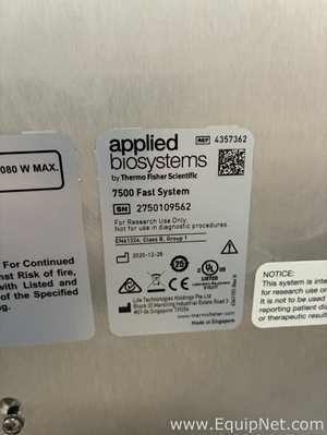 PCR e Termociclador Applied Biosystems 7500 Fast System