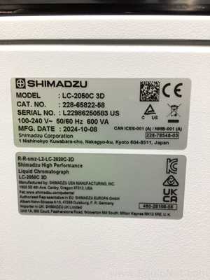 Sistema HPLC Shimadzu LC-2050C 3D