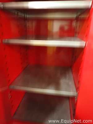 Lote de 2 Gabinetes de Almacenamiento de Inflamables JustRite Requisitos de aire 96 GALS.  96 Galones