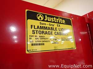 Lote de 2 Gabinetes de Almacenamiento de Inflamables JustRite Requisitos de aire 96 GALS.  96 Galones