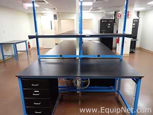 Lot of 5 Lab Benches with Attached Drawers