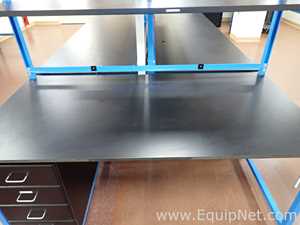 Lot of 5 Lab Benches with Attached Drawers