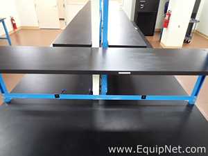 Lot of 5 Lab Benches with Attached Drawers