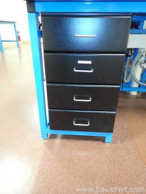 Lot of 5 Lab Benches with Attached Drawers