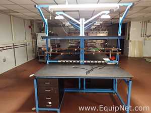 Lot of 7 Lab Benches with Attached Drawers