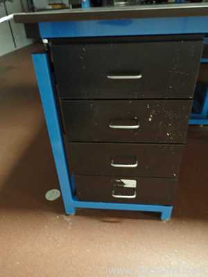 Lot of 7 Lab Benches with Attached Drawers