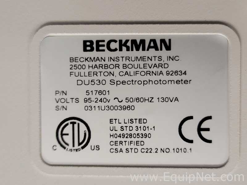 贝克曼库尔特DU530分光光度计