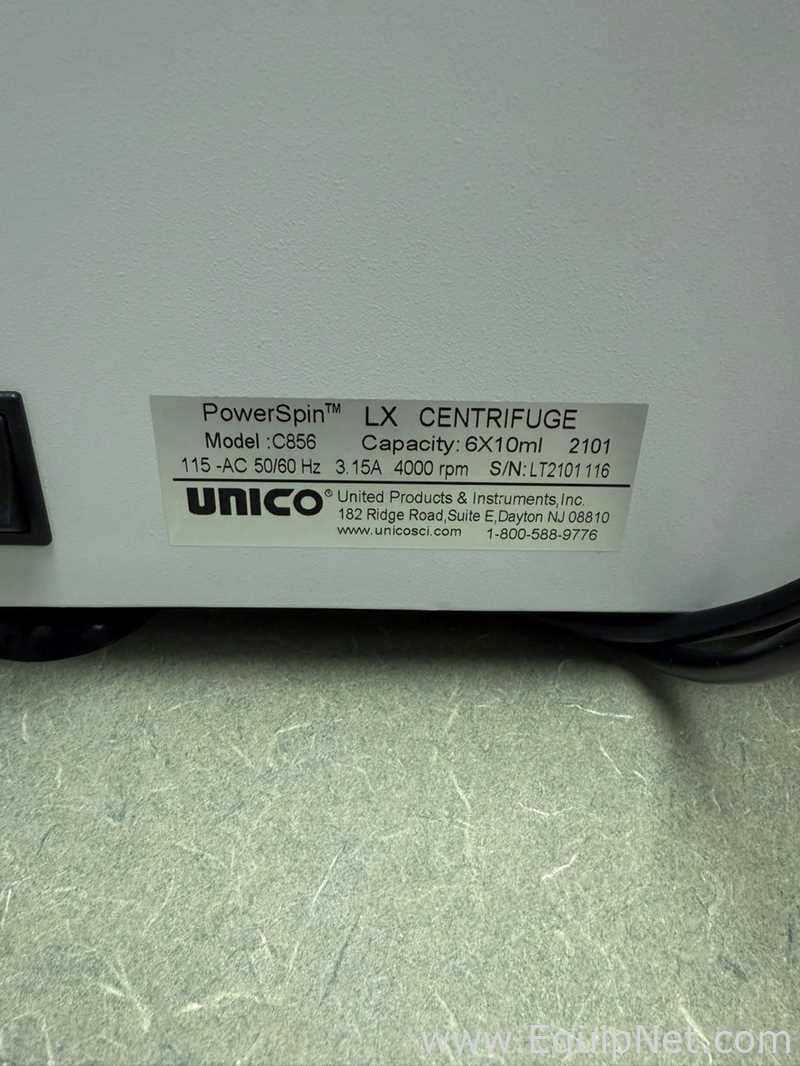 Unico C856 Laboratory Centrifuge