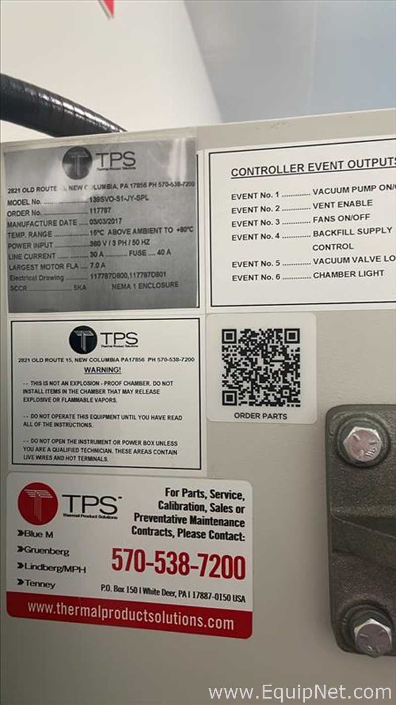 Estufa TPS - Thermal Product Solutions 139SVO-S1-JY-SPL