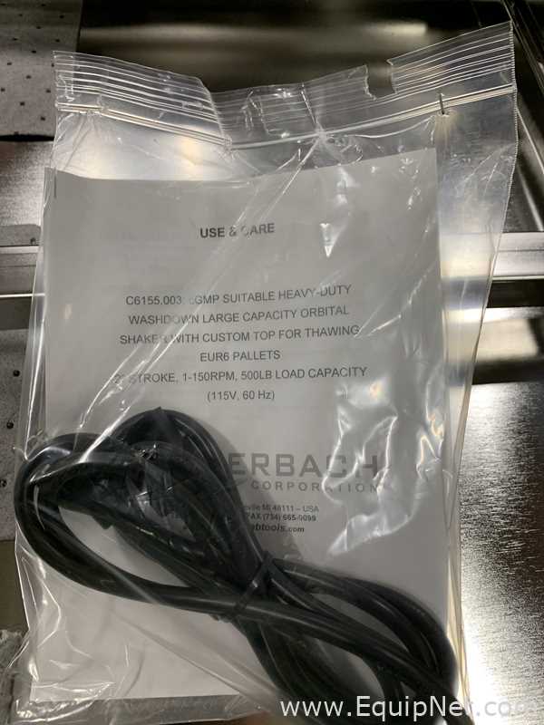 Unused Eberbach C6155.003 Washdown Large Capacity Orbital Shaker