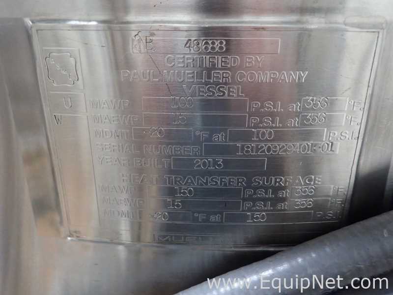 Paul Mueller 100 Liter Mobile Jacketed Mixing Tank - TA-0101