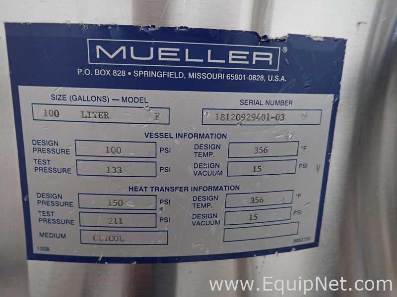 Tanque Mueller Company Requisitos de Ar 100 L