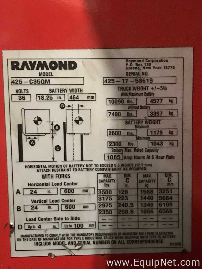 Montacargas Raymond  425-C35QM
