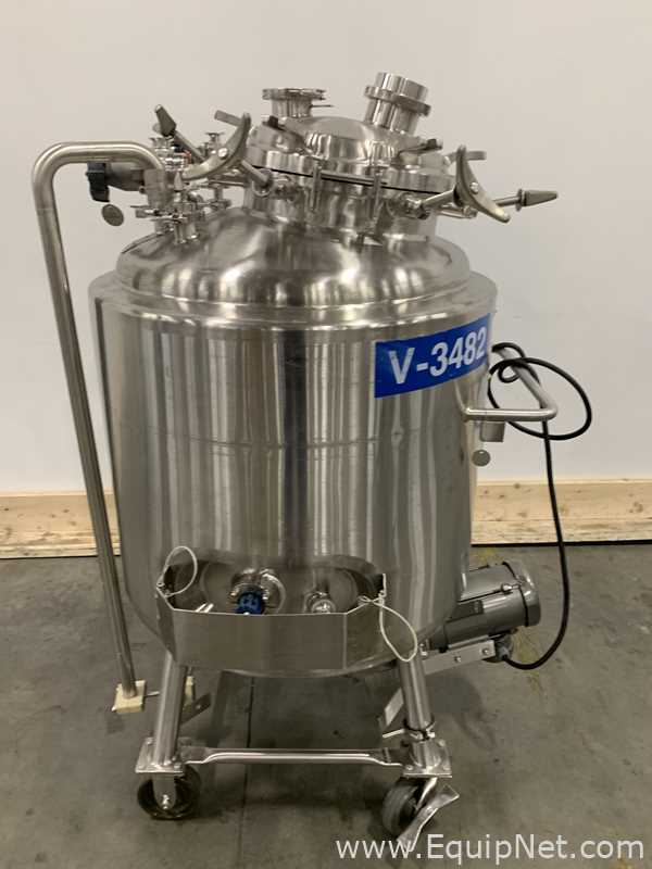 Precision Stainless 300 Liter Insulated Mobile Mixing Tank - V-3482