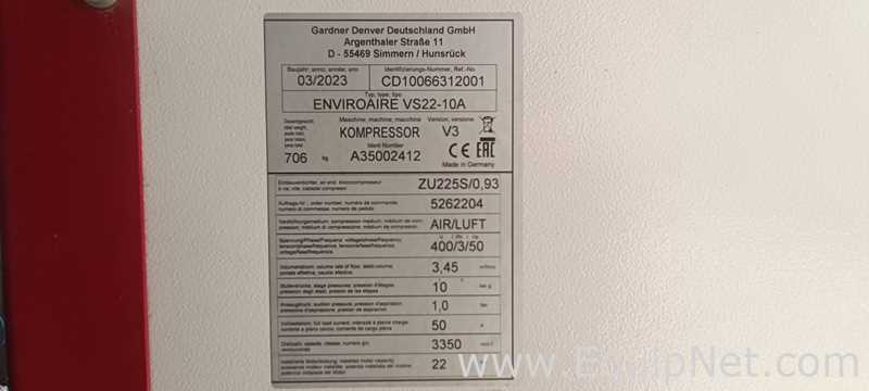 Gardner Denver EnviroAire VS22-10A Air Compressor with Air Dryer
