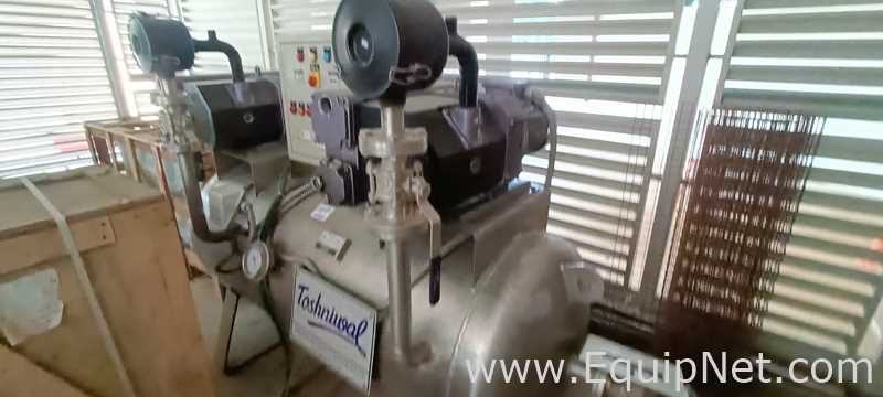 Toshniwal TMS-105 Vacuum System With Two Vacuum Pumps And Tank
