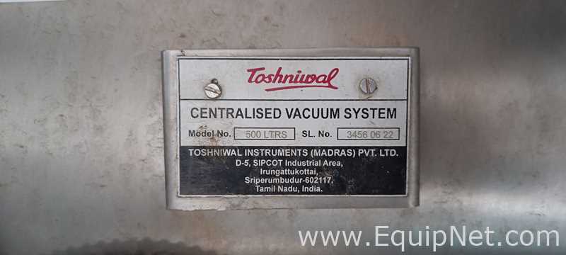 Toshniwal TMS-105 Vacuum System With Two Vacuum Pumps And Tank