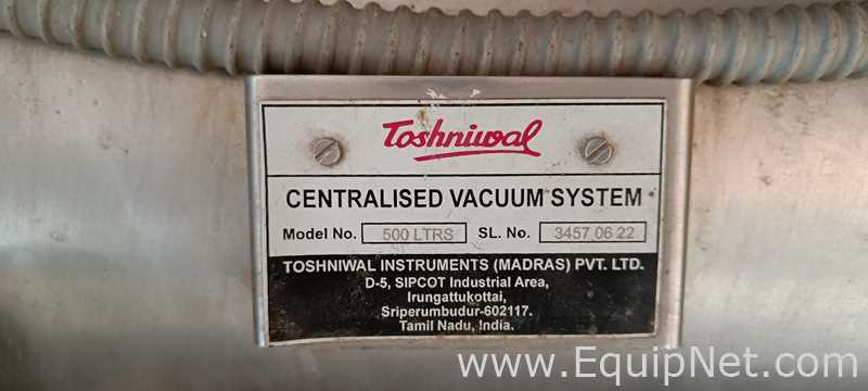 Toshniwal TMS-105 Vacuum System With Two Vacuum Pumps And Tank
