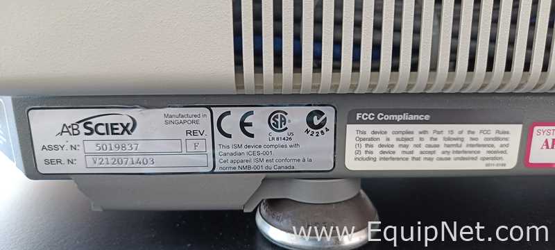 AB Sciex API 4000 LC-MS|MS Mass Spectrometer With Peak Nitrogen Generator And Vacuum Pump