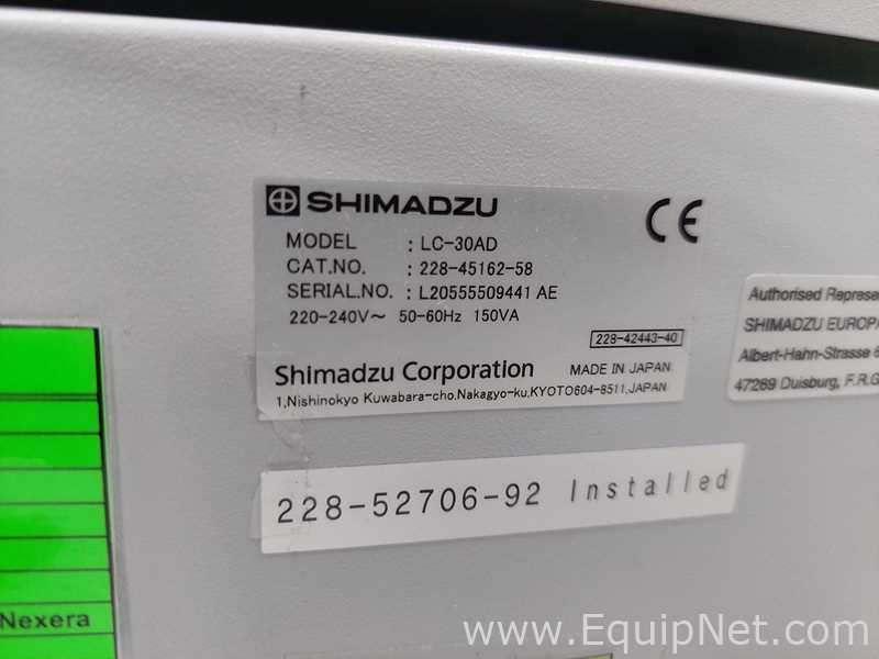 HPLC Shimadzu SIL-30ACMP