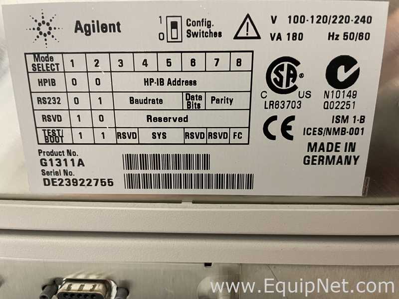 Thermo Electron LTQ XL Mass Spectrometer Agilent 1100 HPLC System