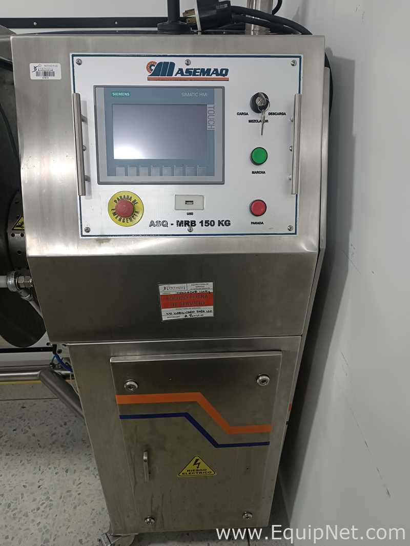 Mezclador De Cinta En Acero Inoxidable Asemaq ASQ-MRB Con Capacidad De 150 kg