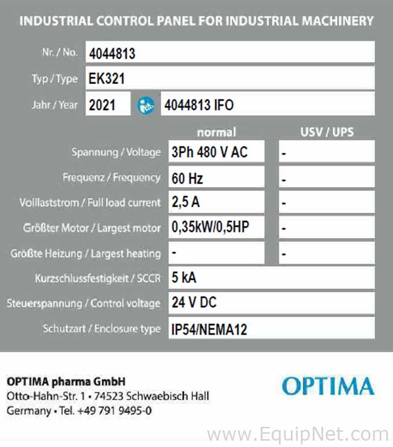 Linha de Envase de Seringa Optima Flexofill. Sem Uso