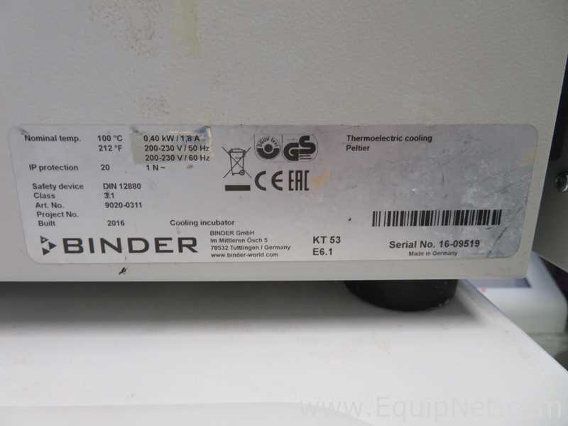 Binder KT 53 Cooling Incubator