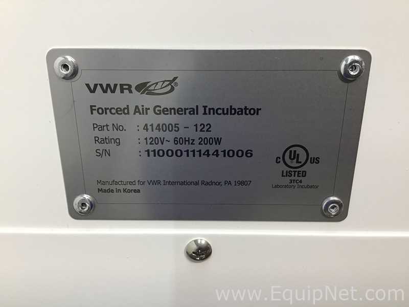 VWR International 414005-122 Forced Air General Incubator