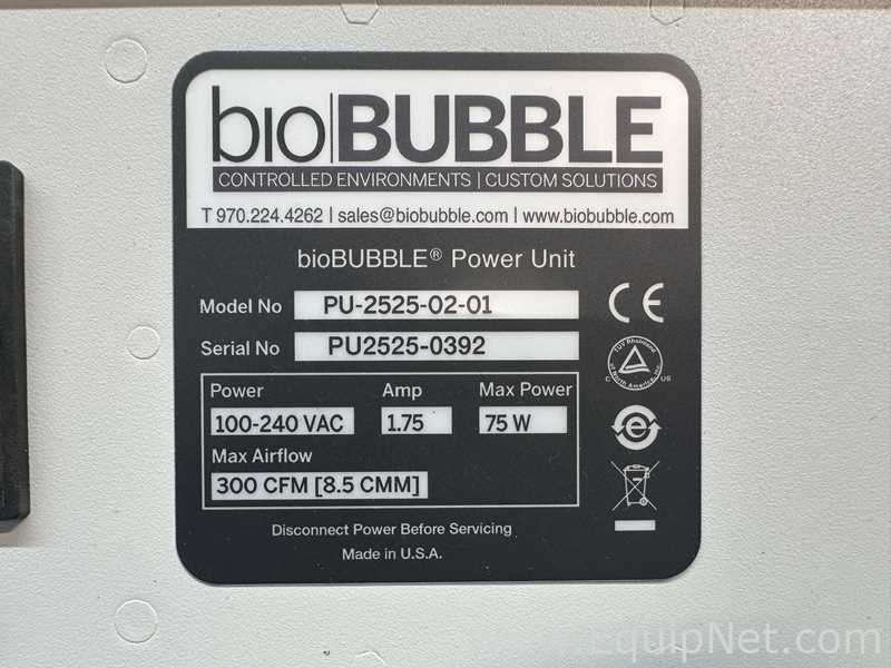 BioBubble PU-2525-02-01 2 Foot Benchtop Biocontainment Enclosure