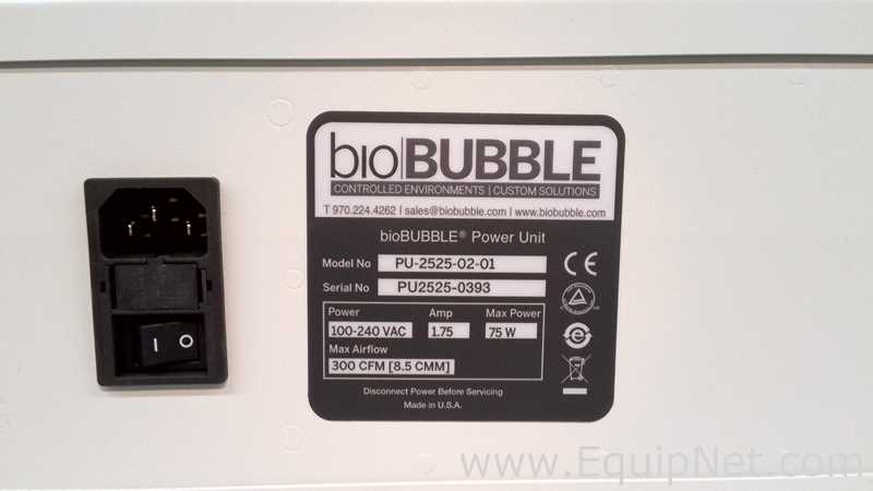 BioBUBBLE PU-2525-02-01 4 Foot Benchtop Biocontainment Enclosure