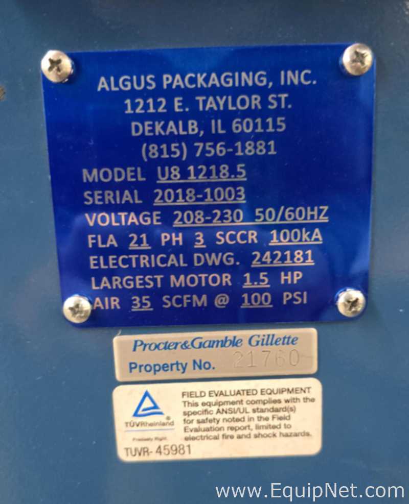 Algus Packaging, Inc. U8128.5 Blister Sealer