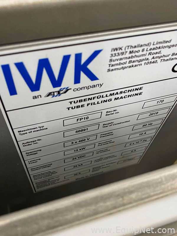 Línea para Llenado en Tubo IWK Verpackungstechnik GmbH 2843439