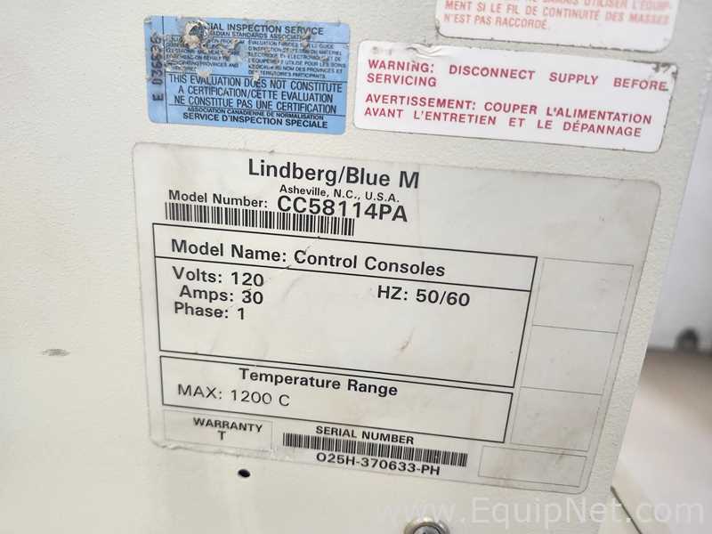 Lindberg and BlueM HTF55322A Split Hinge Tube Furnace with Control Console