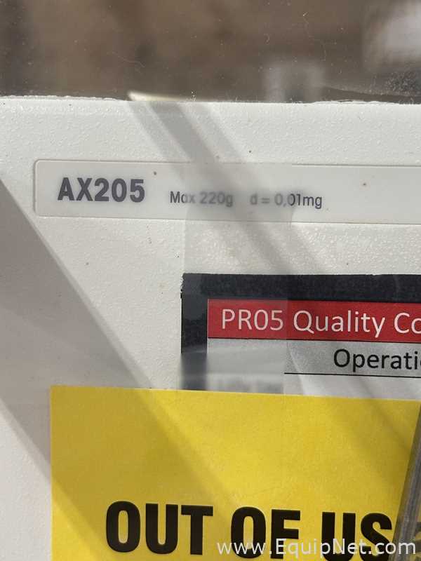 Mettler Toledo AX205 Analytical Balance