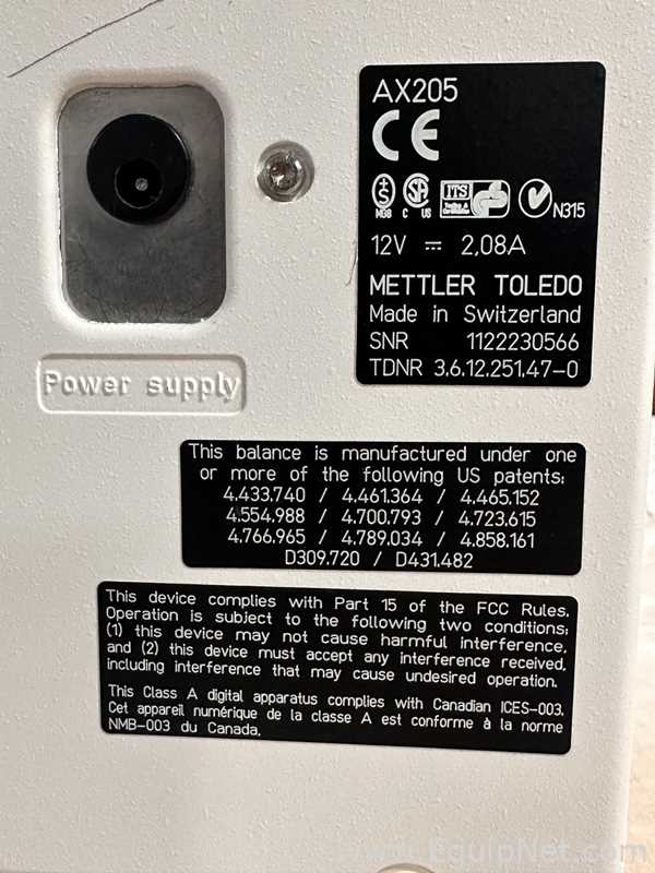 Mettler Toledo AX205 Analytical Balance