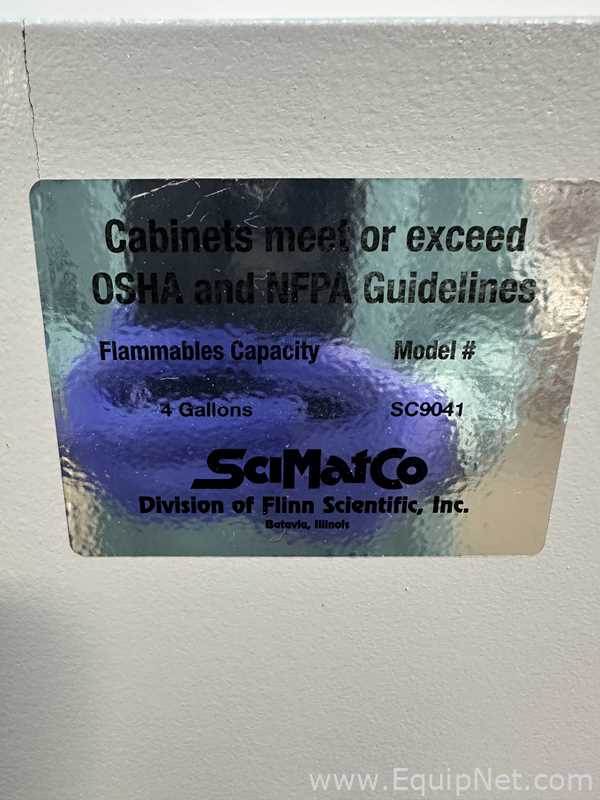 SciMatCo SC9041 4 Gallon Flammable Storage Cabinet